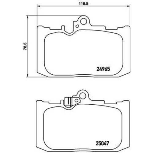 Sada brzdových platničiek kotúčovej brzdy BREMBO P 83 131