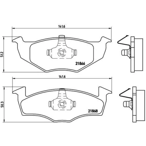 Sada brzdových platničiek kotúčovej brzdy BREMBO P 85 025