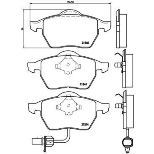 Sada brzdových platničiek kotúčovej brzdy BREMBO P 85 060