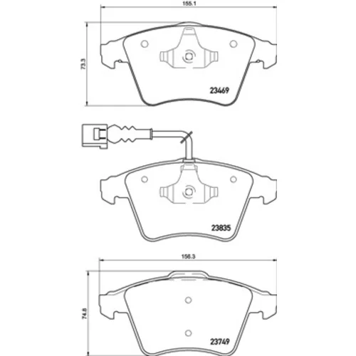 Sada brzdových platničiek kotúčovej brzdy BREMBO P 85 149