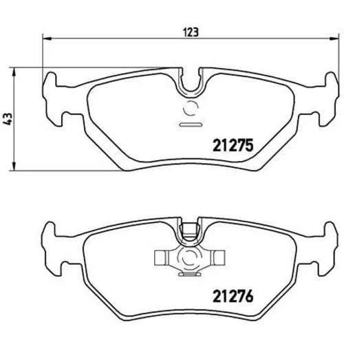 Sada brzdových platničiek kotúčovej brzdy BREMBO P 23 062