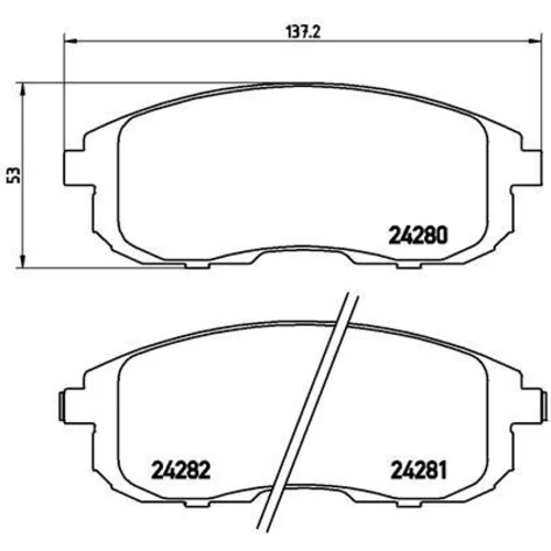 Sada brzdových platničiek kotúčovej brzdy BREMBO P 23 126