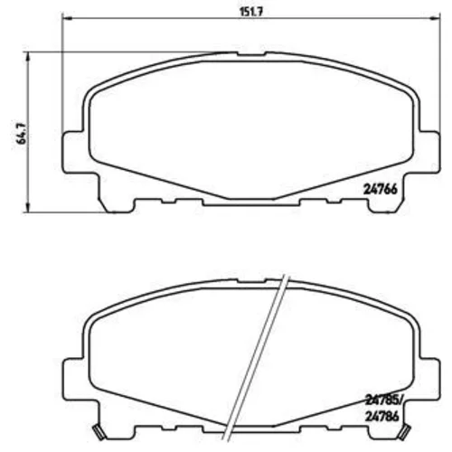 Sada brzdových platničiek kotúčovej brzdy BREMBO P 28 043X