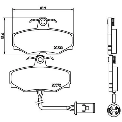 Sada brzdových platničiek kotúčovej brzdy BREMBO P 36 006