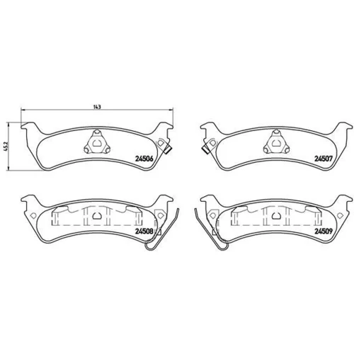 Sada brzdových platničiek kotúčovej brzdy BREMBO P 37 012