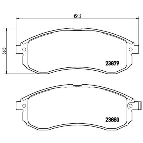 Sada brzdových platničiek kotúčovej brzdy BREMBO P 54 033