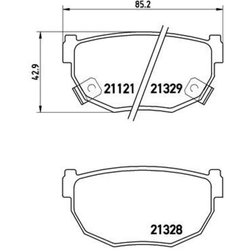 Sada brzdových platničiek kotúčovej brzdy BREMBO P 56 010