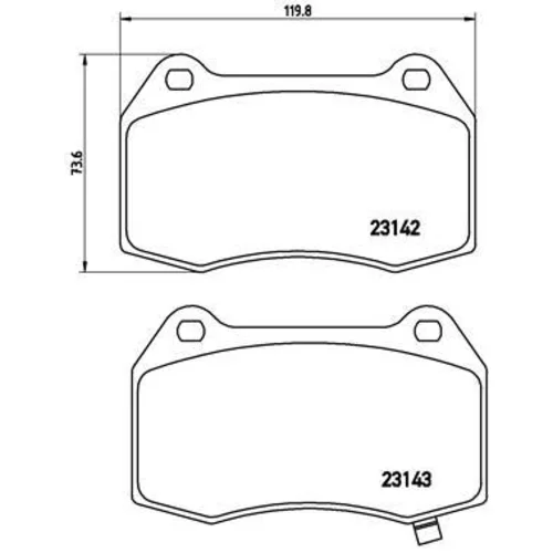 Sada brzdových platničiek kotúčovej brzdy BREMBO P 56 047