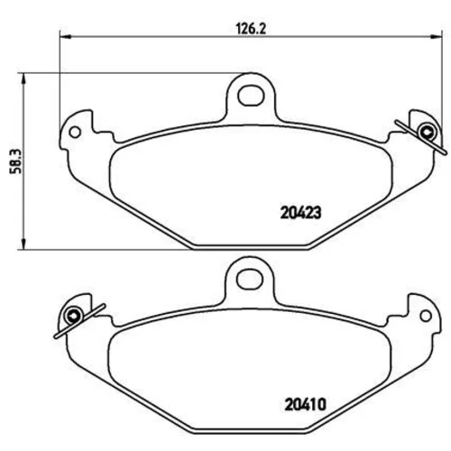 Sada brzdových platničiek kotúčovej brzdy P 68 017 /BREMBO/