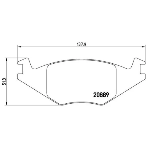 Sada brzdových platničiek kotúčovej brzdy BREMBO P 85 019