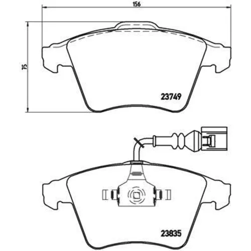 Sada brzdových platničiek kotúčovej brzdy BREMBO P 85 090