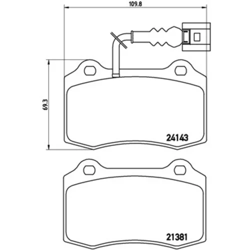 Sada brzdových platničiek kotúčovej brzdy BREMBO P 85 104