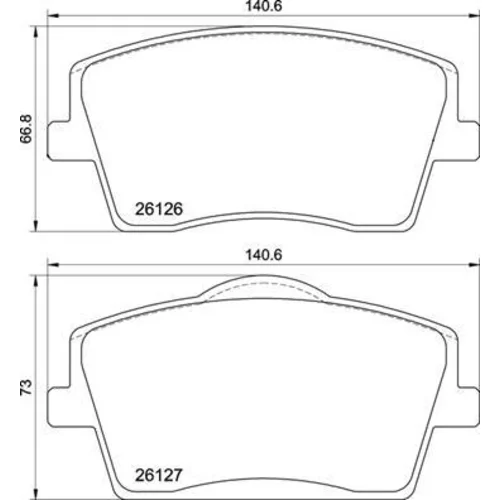 Sada brzdových platničiek kotúčovej brzdy BREMBO P 86 031