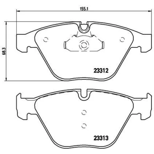 Sada brzdových platničiek kotúčovej brzdy BREMBO P 06 054