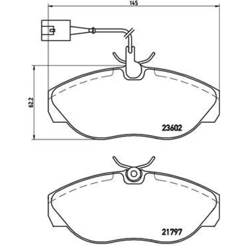 Sada brzdových platničiek kotúčovej brzdy BREMBO P 23 083