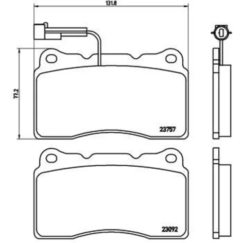 Sada brzdových platničiek kotúčovej brzdy BREMBO P 23 115