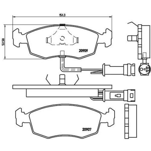 Sada brzdových platničiek kotúčovej brzdy BREMBO P 24 007