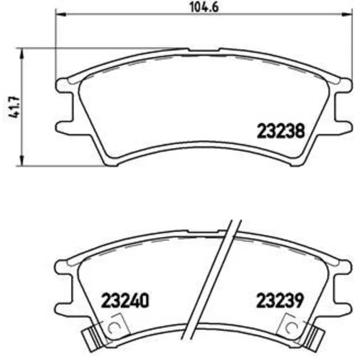 Sada brzdových platničiek kotúčovej brzdy BREMBO P 30 011