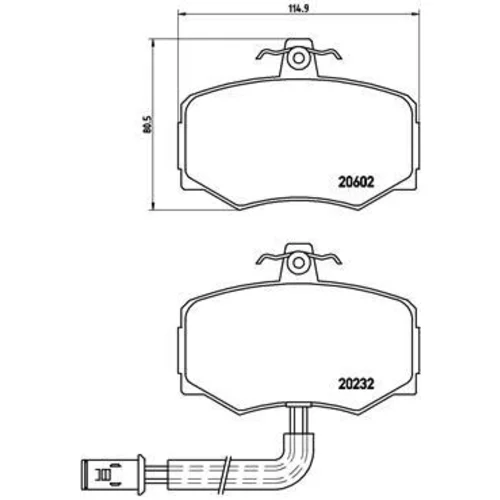 Sada brzdových platničiek kotúčovej brzdy BREMBO P 36 005