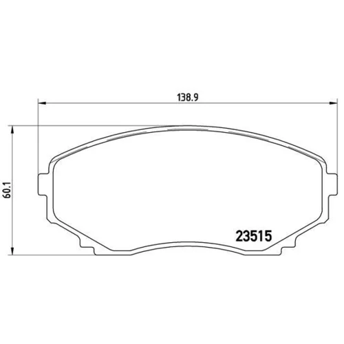 Sada brzdových platničiek kotúčovej brzdy BREMBO P 49 028