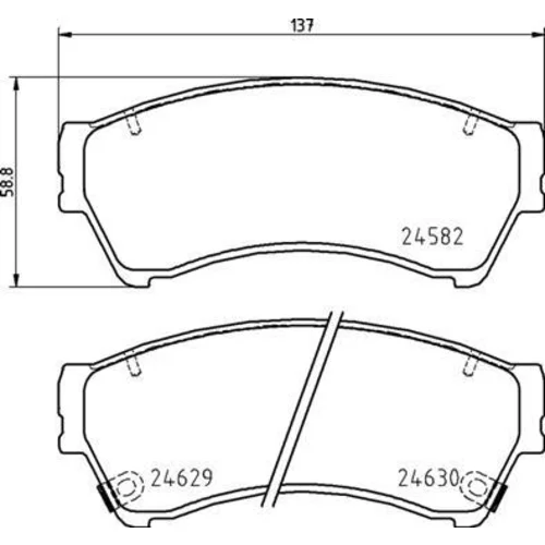 Sada brzdových platničiek kotúčovej brzdy BREMBO P 49 060