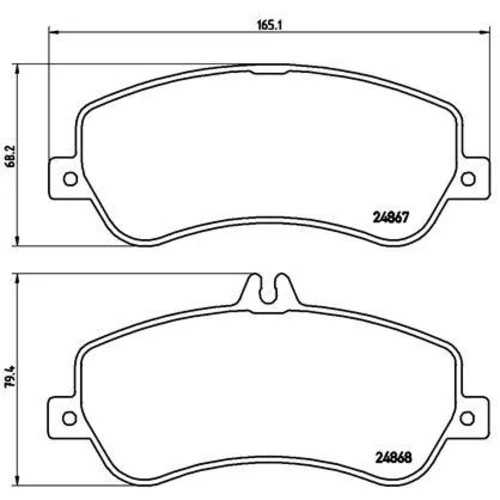 Sada brzdových platničiek kotúčovej brzdy BREMBO P 50 086