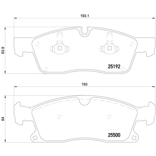 Sada brzdových platničiek kotúčovej brzdy BREMBO P 50 108