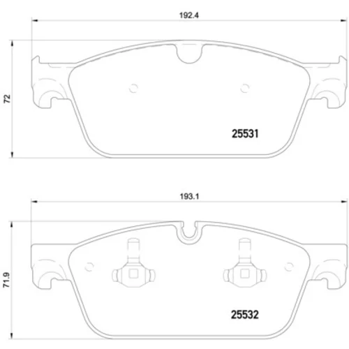 Sada brzdových platničiek kotúčovej brzdy BREMBO P 50 112