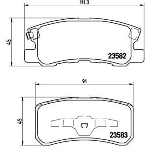 Sada brzdových platničiek kotúčovej brzdy BREMBO P 54 031