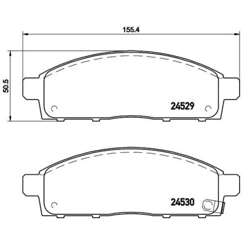 Sada brzdových platničiek kotúčovej brzdy BREMBO P 54 038