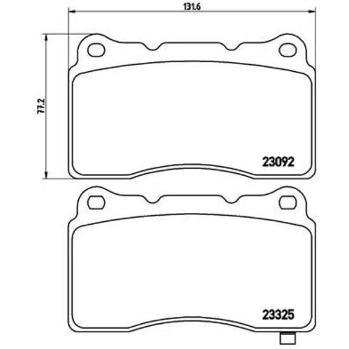 Sada brzdových platničiek kotúčovej brzdy BREMBO P 54 039