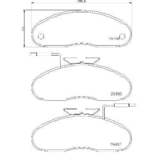 Sada brzdových platničiek kotúčovej brzdy BREMBO P 56 019