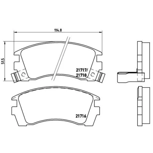 Sada brzdových platničiek kotúčovej brzdy BREMBO P 56 064