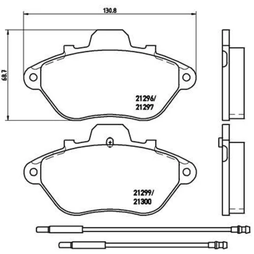 Sada brzdových platničiek kotúčovej brzdy BREMBO P 61 036