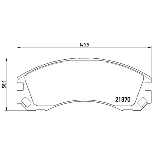 Sada brzdových platničiek kotúčovej brzdy BREMBO P 61 089