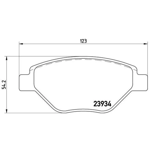 Sada brzdových platničiek kotúčovej brzdy BREMBO P 68 031