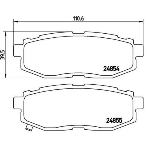 Sada brzdových platničiek kotúčovej brzdy BREMBO P 78 018