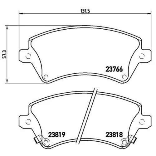 Sada brzdových platničiek kotúčovej brzdy BREMBO P 83 064