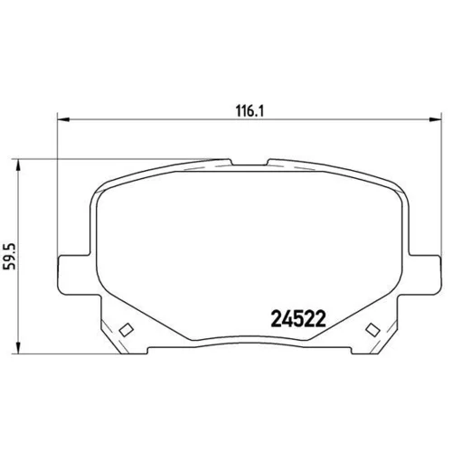 Sada brzdových platničiek kotúčovej brzdy BREMBO P 83 100