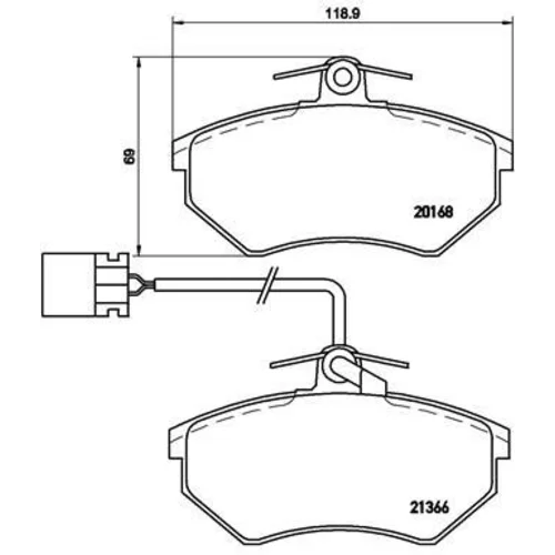 Sada brzdových platničiek kotúčovej brzdy BREMBO P 85 034