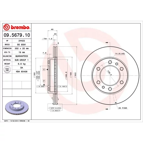 Brzdový kotúč 09.5679.10 /BREMBO/