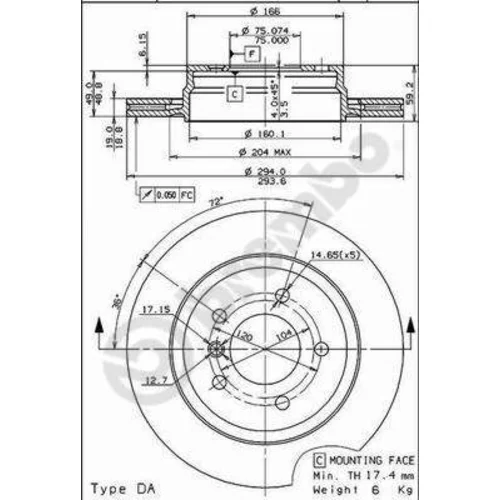 Brzdový kotúč BREMBO 09.7720.11