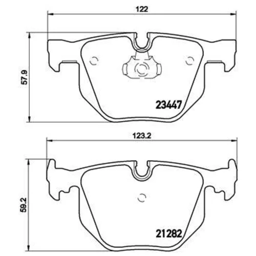 Sada brzdových platničiek kotúčovej brzdy BREMBO P 06 029