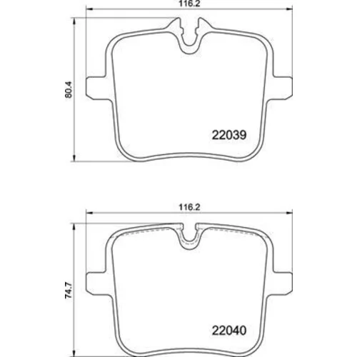 Sada brzdových platničiek kotúčovej brzdy BREMBO P 06 109