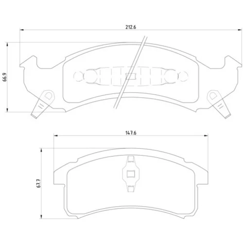 Sada brzdových platničiek kotúčovej brzdy BREMBO P 09 002