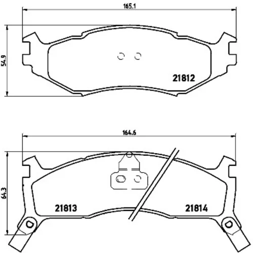 Sada brzdových platničiek kotúčovej brzdy BREMBO P 11 006