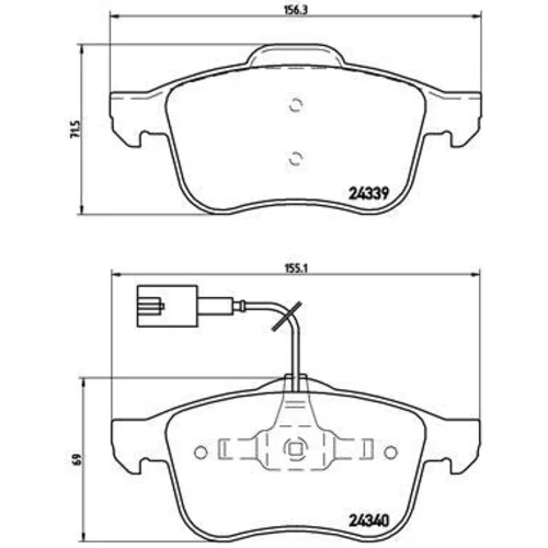 Sada brzdových platničiek kotúčovej brzdy BREMBO P 23 103