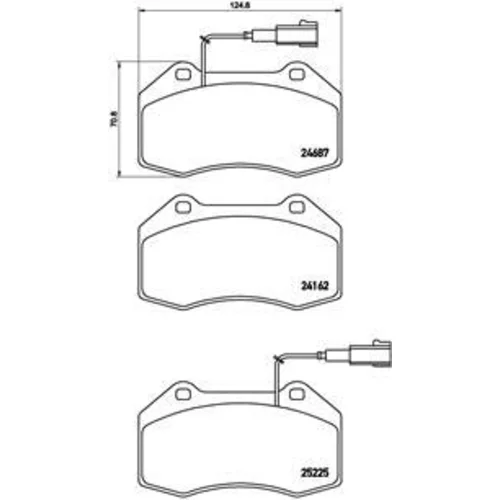 Sada brzdových platničiek kotúčovej brzdy BREMBO P 23 139