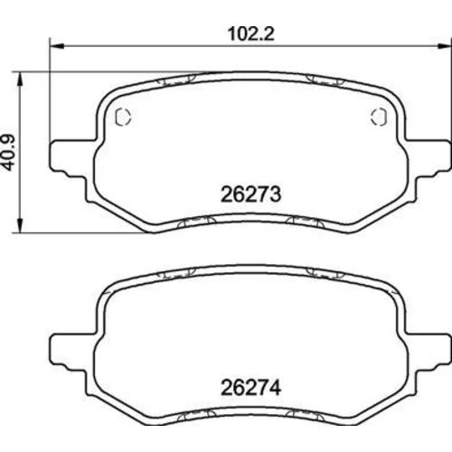 Sada brzdových platničiek kotúčovej brzdy BREMBO P 24 237