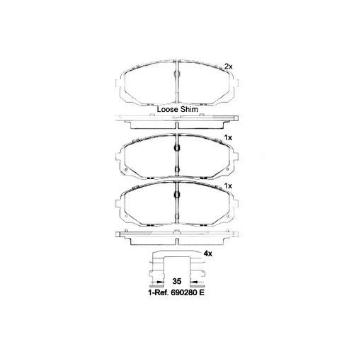 Sada brzdových platničiek kotúčovej brzdy BREMBO P 30 095